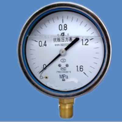 Y-150B-FQZ安全型不銹鋼壓力表