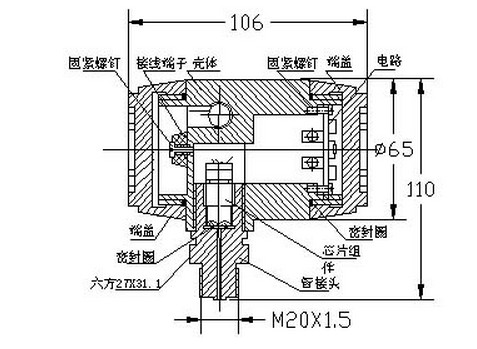 普通壓力變送器的結(jié)構(gòu)圖